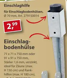 Sonderpreis Baumarkt Einschlaghilfe Einschlag- bodenhülse Angebot