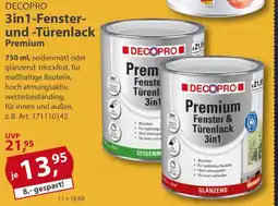 Sonderpreis Baumarkt DECOPRO 3in1-Fenster- und -Türenlack Premium Angebot