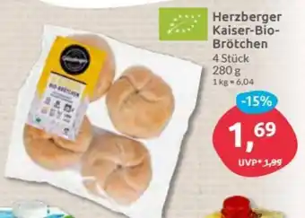 Budni Herzberger Kaiser Bio Brötchen 280g Angebot