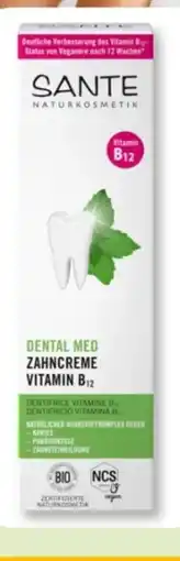 Budni Sante Naturkosmetik Dental med Zahncreme Vitamin B12 Angebot