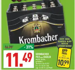 Marktkauf Krombacher pils oder radler Angebot