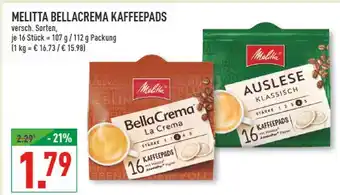 Marktkauf Melitta melitta bellacrema kaffeepads Angebot