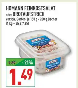 Marktkauf Homann feinkostsalat oder brotaufstrich Angebot