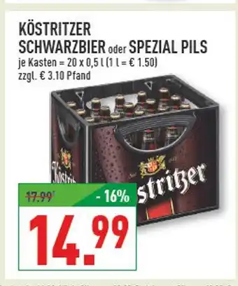 Marktkauf Köstritzer schwarzbier oder spezial pils Angebot