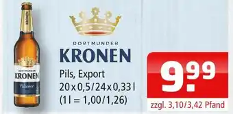 Getränke Oase Dortmunder kronen pils, export Angebot