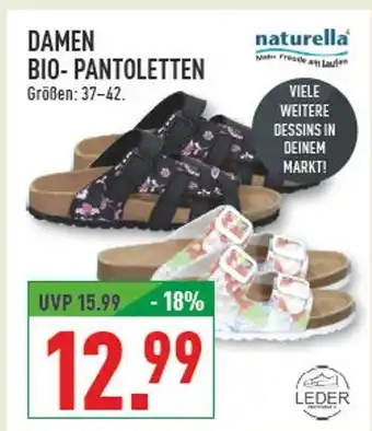 Marktkauf Naturella damen bio-pantoletten Angebot