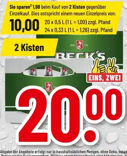 trinkgut Beck's 20 x 0,5 l oder 24 x 0,33 l Angebot