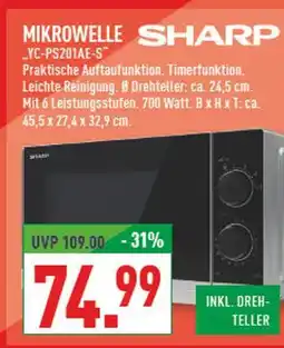 Marktkauf Sharp mikrowelle Angebot