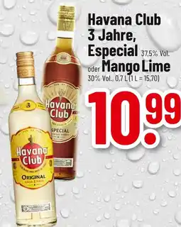 trinkgut Havana club 3 jahre, especial oder mango lime Angebot