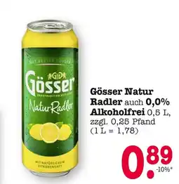 E-Center Gösser natur radler Angebot