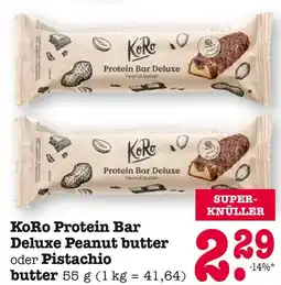 E-Center Koro protein bar deluxe peanut butter oder pistachio butter Angebot