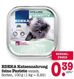 E-Center Edeka katzennahrung feine pastete Angebot