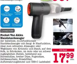 E-Center Livington pocket vac akku handstaubsauger Angebot