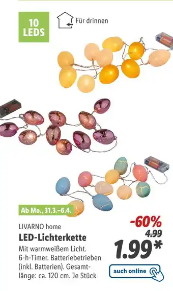 Lidl Livarno home led-lichterkette Angebot