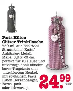 E-Center Paris hilton glitzer-trinkflasche Angebot