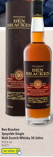 Lidl Ben bracken speyside single malt scotch whisky 30 jahre Angebot