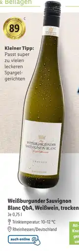 Lidl Weißburgunder sauvignon Angebot