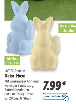 Lidl Livarno home deko-hase Angebot