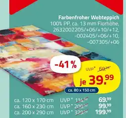 ROLLER Farbenfroher webteppich Angebot