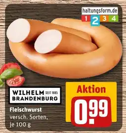 REWE Wilhelm brandenburg fleischwurst Angebot