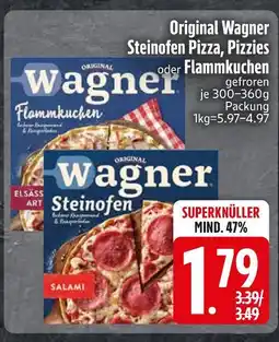 Edeka Wagner original wagner steinofen pizza, pizzies oder flammkuchen Angebot