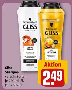 REWE Schwarzkopf gliss total repair oder oil nutritive Angebot