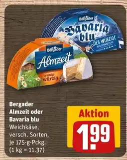 REWE Bergader almzeit oder bavaria blu Angebot