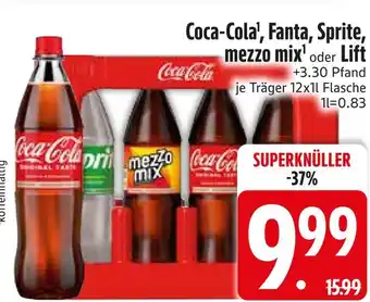 Edeka Coca-cola coca-cola, fanta, sprite, mezzo mix oder lift Angebot