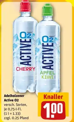 REWE Adelholzener active o2 cherry oder active o2 apfel kiwi Angebot