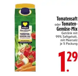 Edeka Korma tomatensaft oder tomaten-gemüse-mix Angebot