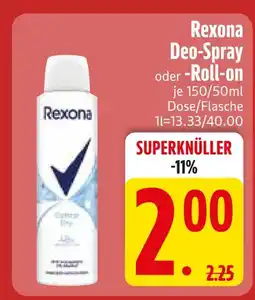 Edeka Rexona deo-spray oder roll-on Angebot