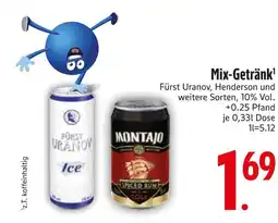 Edeka Fürst uranov, henderson mix-getränk Angebot