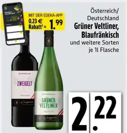 Edeka Österreich/deutschland grüner veltliner, blaufränkisch und weitere sorten Angebot