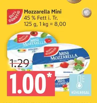 Marktkauf Gut&günstig mozzarella mini Angebot