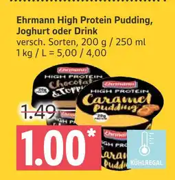 Marktkauf Ehrmann high protein pudding, joghurt oder drink Angebot