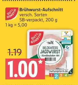 Marktkauf Gut&günstig brühwurst-aufschnitt Angebot