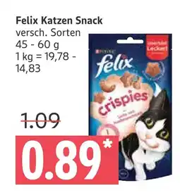 Marktkauf Felix katzen snack Angebot