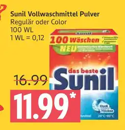 Marktkauf Sunil vollwaschmittel pulver Angebot