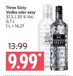 Marktkauf Three sixty vodka oder easy Angebot