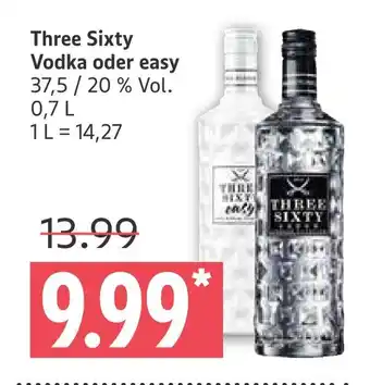 Marktkauf Three sixty vodka oder easy Angebot