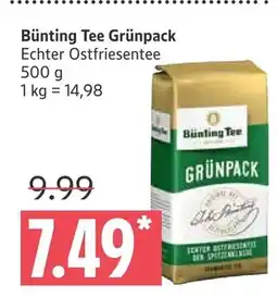 Marktkauf Bünting tee grünpack echter ostfriesentee Angebot