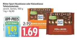 Marktkauf Ritter sport nussklasse oder kakaoklasse tafelschokolade Angebot