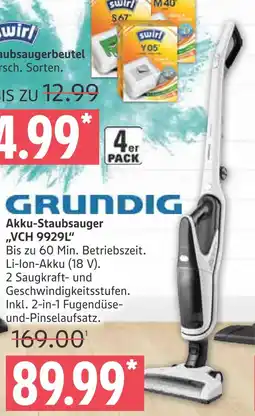 Marktkauf Grundig akku-staubsauger vch 9929l Angebot