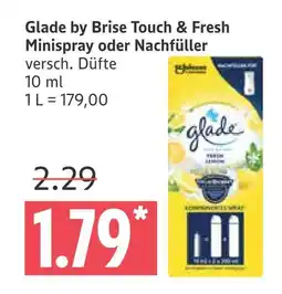 Marktkauf Glade by brise touch & fresh minispray oder nachfüller Angebot