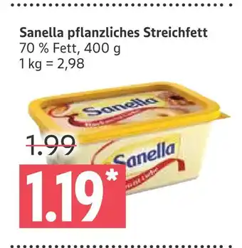 Marktkauf Sanella pflanzliches streichfett Angebot