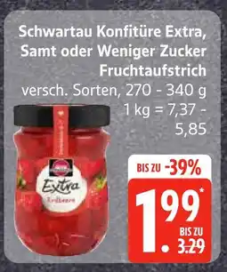 Edeka Schwartau konfitüre extra, samt oder weniger zucker fruchtaufstrich Angebot