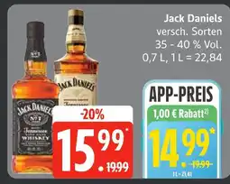 Edeka Jack daniels tennessee whiskey Angebot