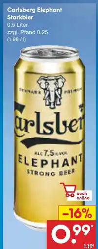 Netto Marken-Discount Carlsberg elephant starkbier Angebot