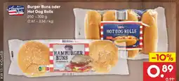 Netto Marken-Discount American style burger buns oder hot dog rolls Angebot