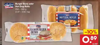 Netto Marken-Discount American style burger buns oder hot dog rolls Angebot